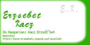 erzsebet kacz business card